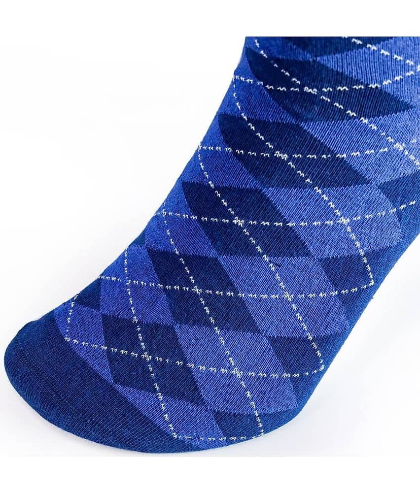 Man Arden - Navy Blue Cotton Men's Mid Length Socks ( Pack of 1 ) view 2
