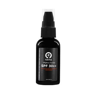 Tatha Anhydrous Sunscreen SPF 30++ | Waterless & Ultra Lightweight | With Coconut Oil, Till Oil & Centella Asiatica Plant Stem cells | 97.5% UV Protection | Non-Comedogenic | No White Cast | For Men & Women | 50ml