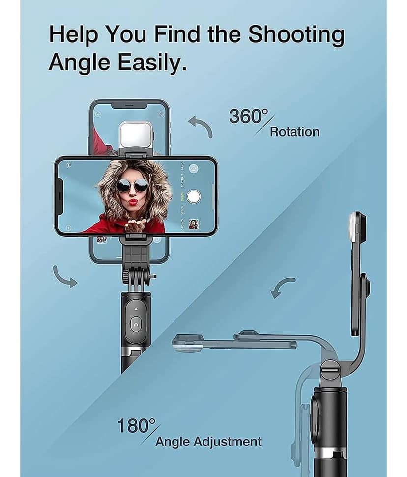 NAFA Mini Tripod Adjustable with Mobile clip holder Mobile,Mobile Phone & Camera view 2