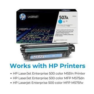 HP 507A Cyan Original LaserJet Toner Cartridge (CE401A)