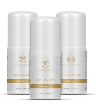 The Man Company BLANC Roll On Deo for Men, Pack of 3 Deodorant Roll-ons for Men 55 ml ( Pack of 3 )