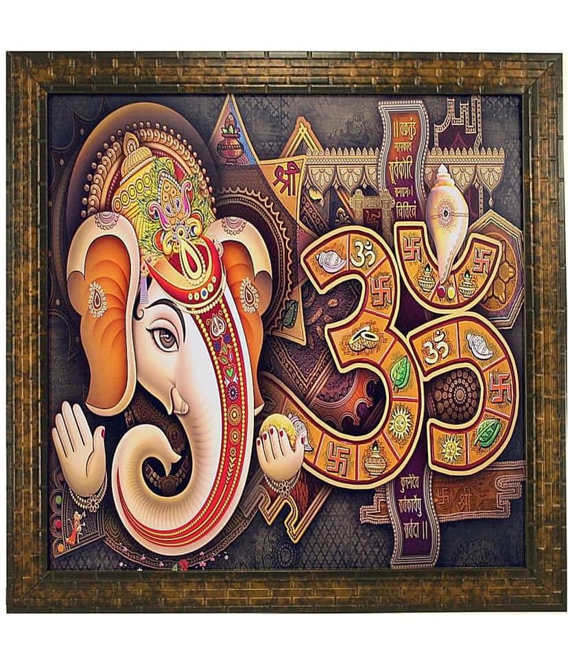 Indianara Synthetic Painting With Frame