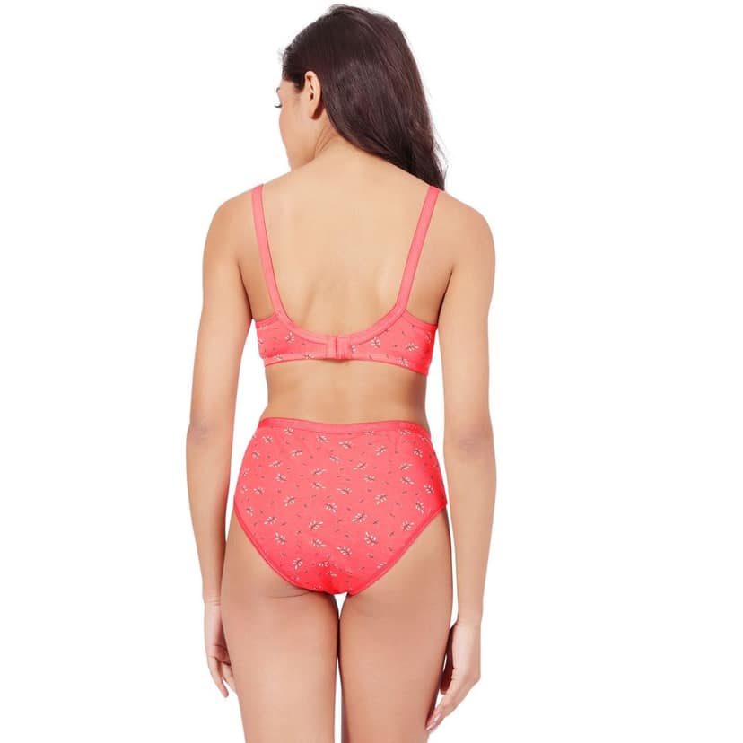 Bodycare Women's Assorted Prints Combed Cotton Bra & Panty Set 6450C view 3