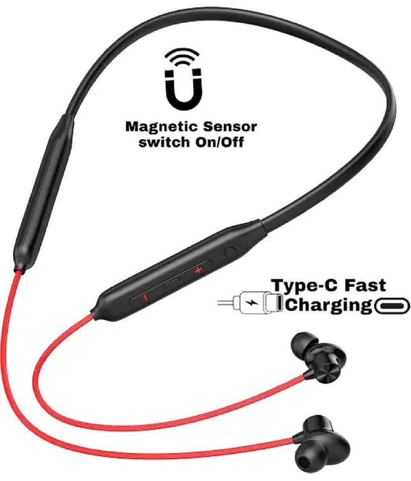 Bullet Z Red Playing,HIFI Sound,Deep Bass,Bluetooth Neckband Earphone Bluetooth Headset view 2