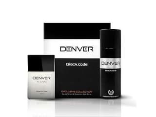 Denver Black Code Gift Pack Set - Deodorant 150ml + Perfume 60ml, Fresh, Aerosol, Long Lasting Deo Perfume Scent For Men