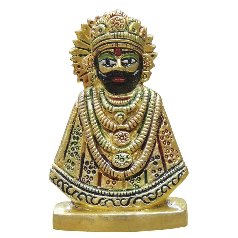 Brass Khatu Shyam Statue � Shri Khatu Shyam Ji Brass God Idol, Height : 3.5 Inch (BSMAS1305 C) view 2