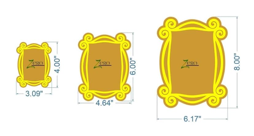 Brand Zero MDF Friends Frame Fridge Magnet Design - Select Your Size view 2