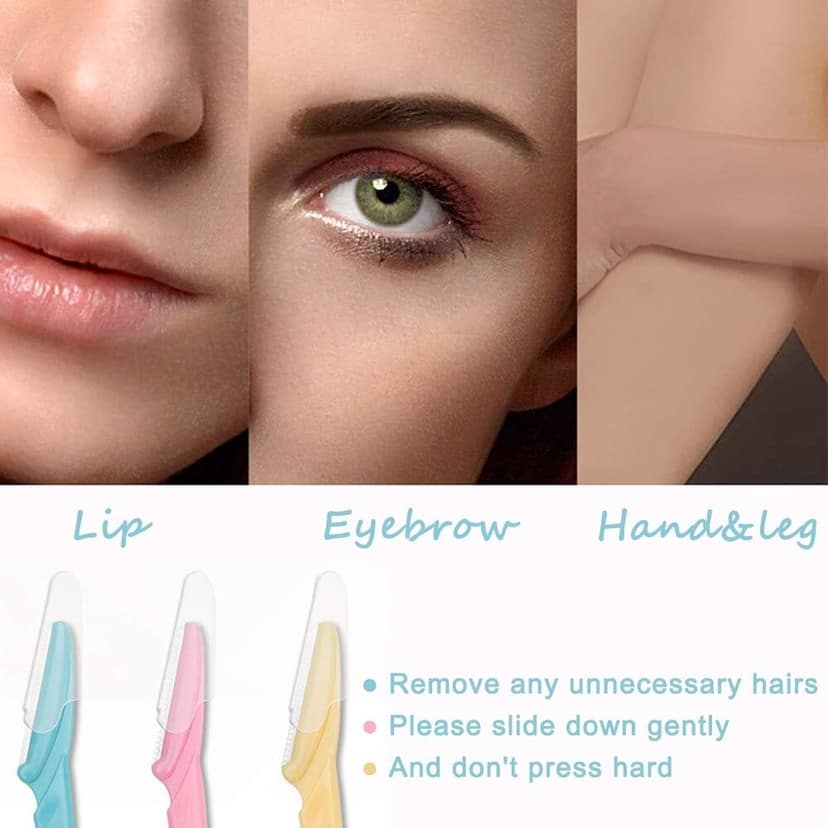 Trendzie Skin Care Facial Hair/Eyebrow Hair Razor Epilation Tool for Women Pack of 3 (Multicolors) view 3