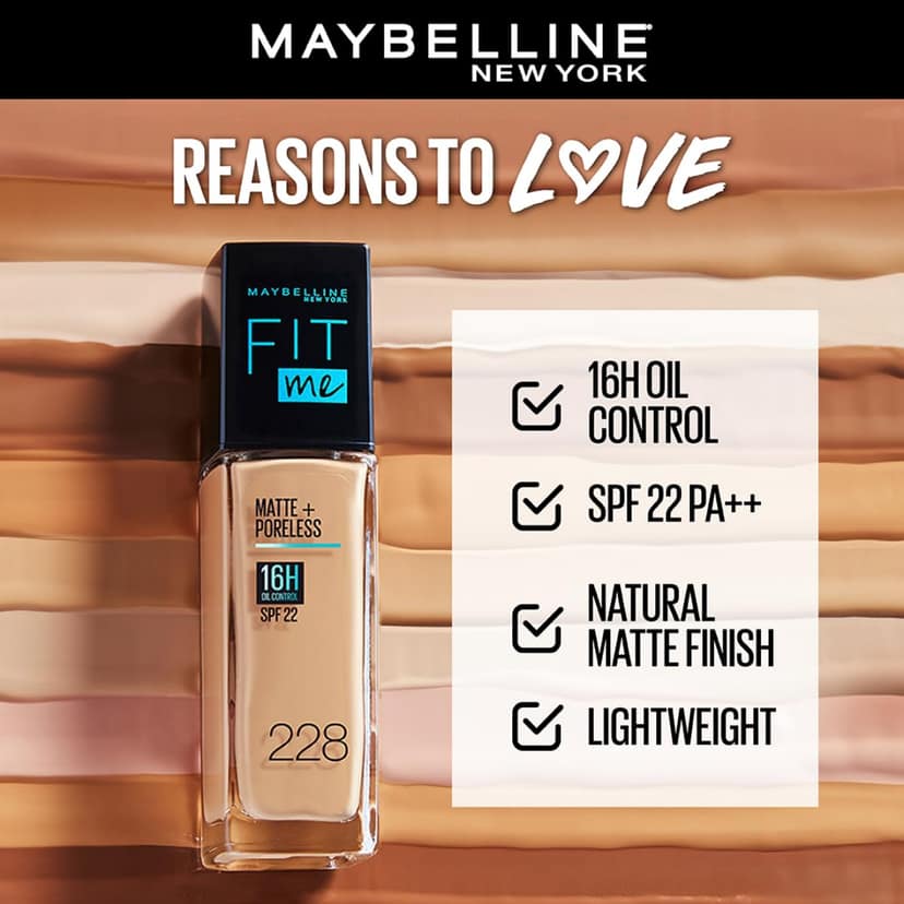 Maybelline New York Fit Me Matte + Poreless Liquid Foundation With Spf | 128 Warm Nude view 2