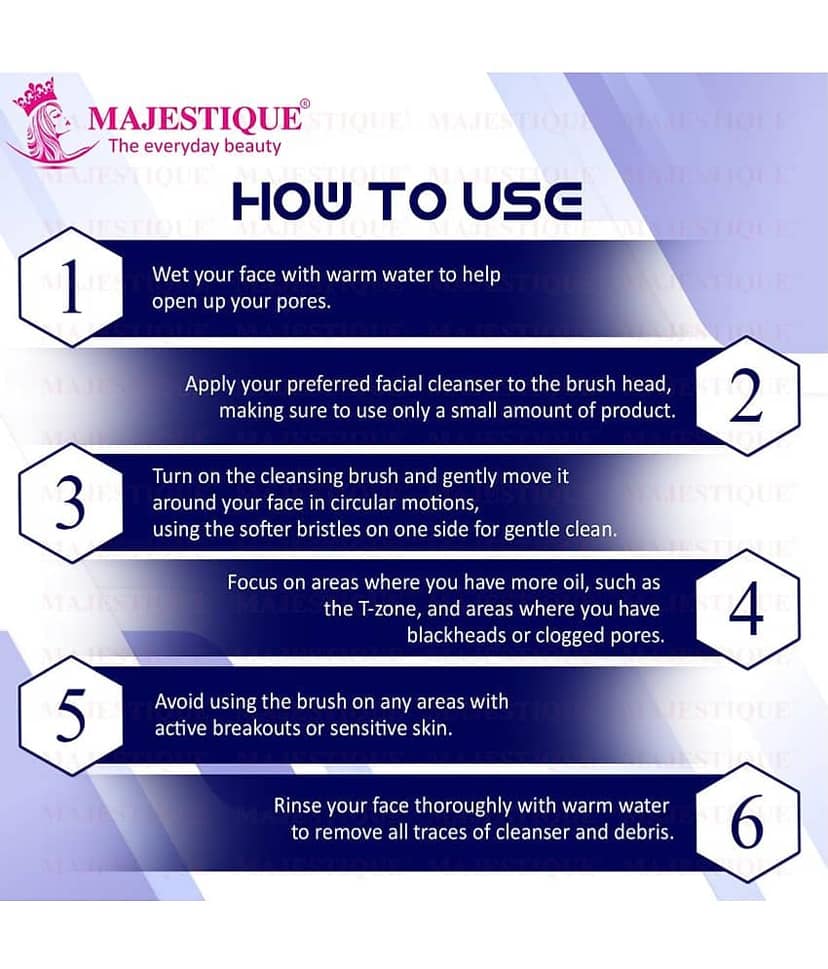 Majestique Face Exfoliator Brush Deep Pore Cleaning Wash Massage Soft Silicon Face Brush Scrubber view 2