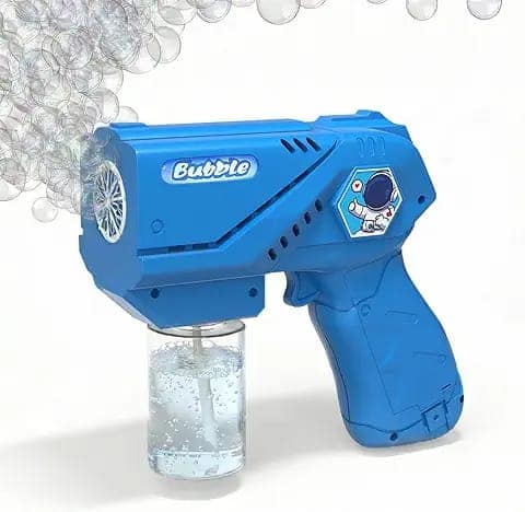 Lifelong Cuppy Bubble Blaster Gun Blue Toy for Kids|Compact Electric Bubble Machine with 1 Bubble Solution|One-Touch Operation, Durable Build|Outdoor Indoor Party Gift for Toddlers & Boys Girls view 2