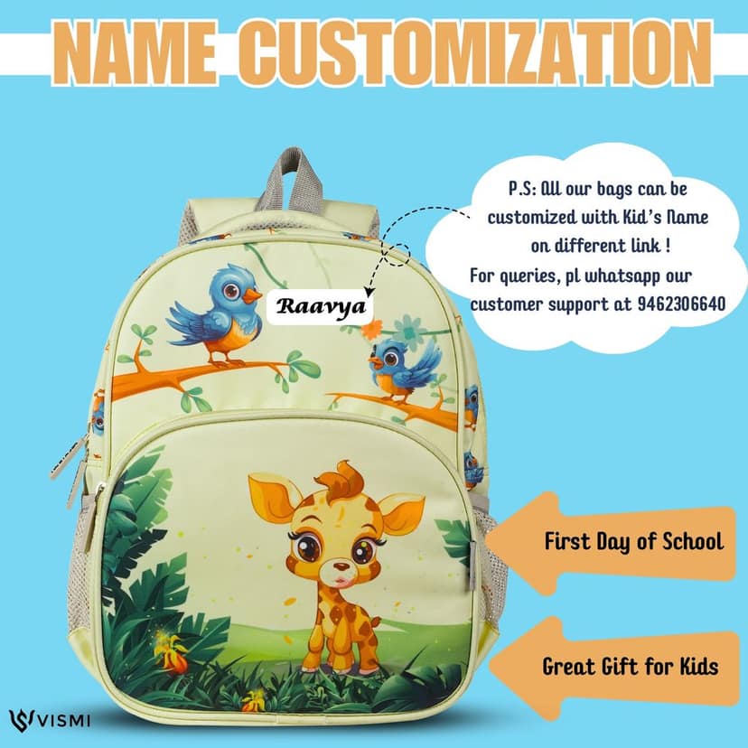 VISMIINTREND School Bags for Kids | School Backpack Bags | Water Resistant | Casual | Picnic | Travel | 2 to 5 Years Pre School Bags | Bag for Boys | Girls view 9