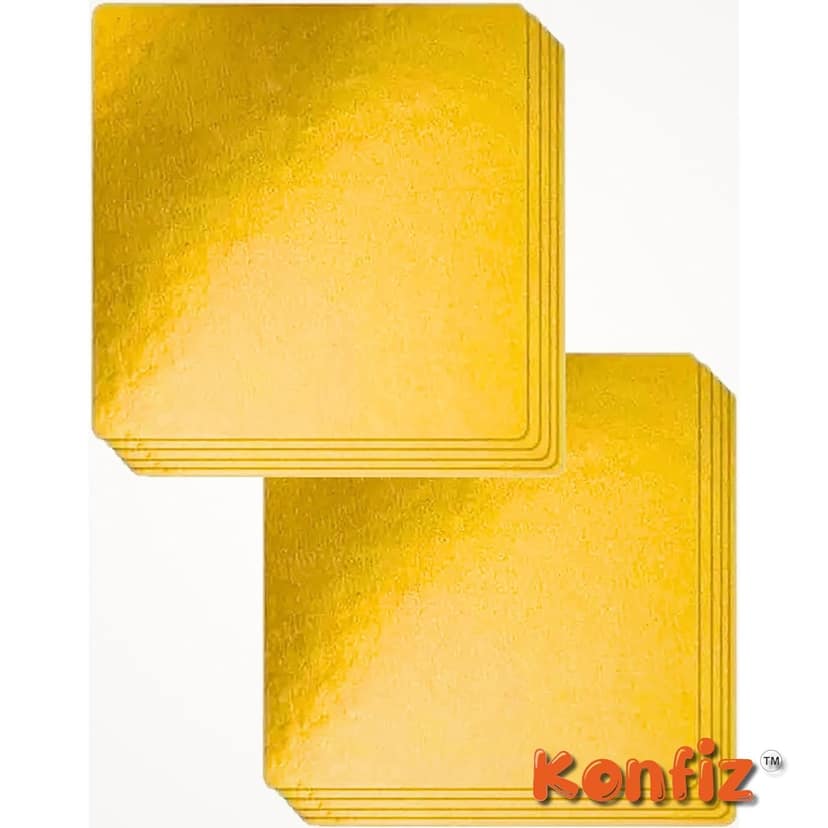 Cardboard Square Cake Base Gold/Plain Base, 12 Inch (20 Pcs) view 2