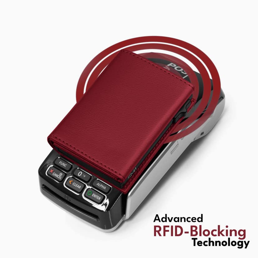 The Wallet Store Urban Pop RFID Protection Wallet Cardholder - Maroon view 2