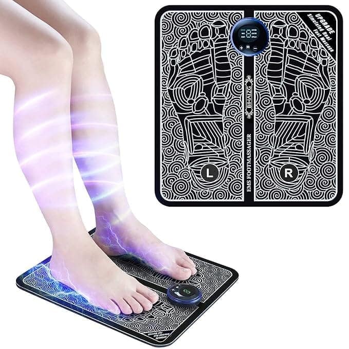 Rechargeable EMS Foot Therapy Massager Mat, Multi-Mode Foot and Calf Relaxation Device for Daily Wellness view 4