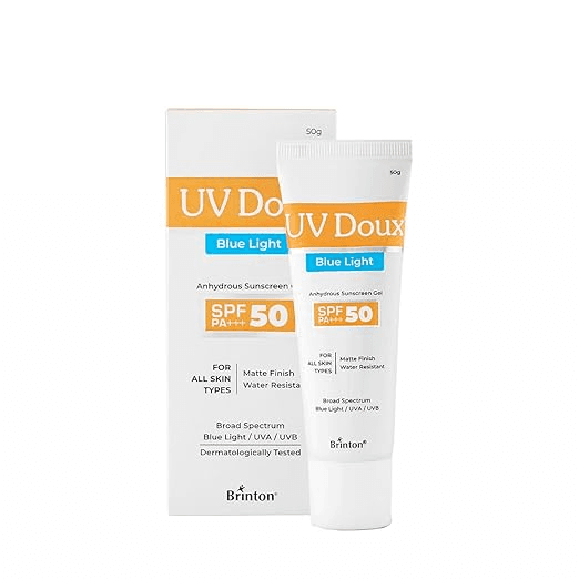 Brinton Sunscreen SPF 50 PA+++ UV Doux Blue Light Sunscreen Protection Gel SPF 50 PA+++ 50g x Pack of 4 (200 g)