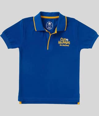 Cub Mcpaws Pack of 1 Boys Cotton Polo T-Shirt ( Blue )