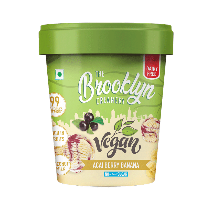 The Brooklyn Creamery Acai Berry Banana Frozen Desert, 450 ml