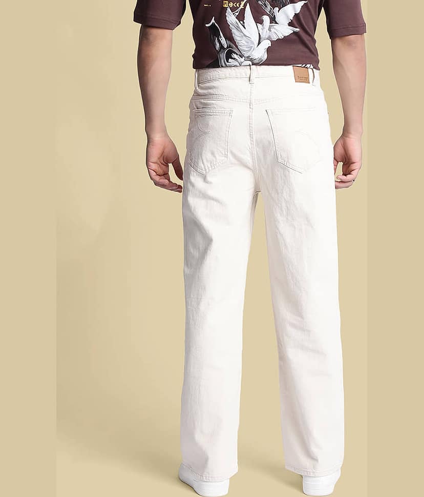 Bene Kleed Clean Look Men's Jeans - Beige ( Pack of 1 ) view 5