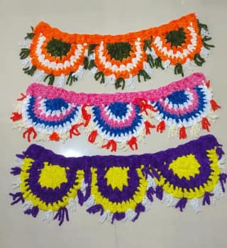Handcrafted Decorative Crochet Toran for Door Hanging Home Decor Pack of 1