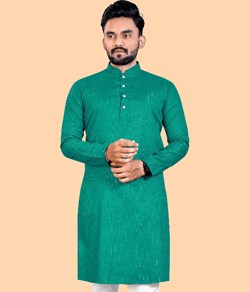 Balaji's - Grey Cotton Blend Men's Regular Kurta ( Pack of 1 )
