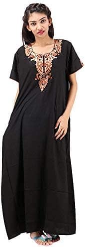 VALENCIA SLEEPWEAR Plain Patty Embroidery Gown Maxi Nightwear Nighty Lizzy Bizzy Soft Fabric view 4