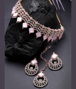 Sukkhi Pink Alloy Necklace Set ( Pack of 1 )