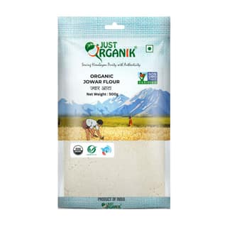 Just Organik Jowar Flour 2 Kg (4x500g), 100% Organic Product