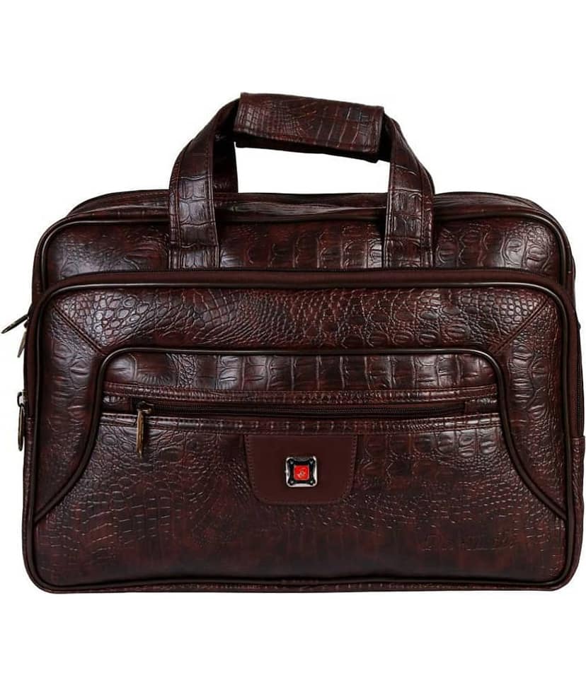 Da Tasche Brown Leather Office Bag view 2
