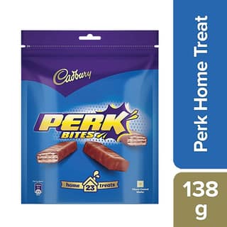 Cadbury Perk Chocolate Coated Wafer Home Treats, 138 G (23 Pcs)