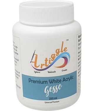 Acrylic Premium White Geso White Gesso for Canvas, Digital Imaging, Oil Painting, Paint Formulations, Panels, Portraits, Temperas (Liquid 250 ml)