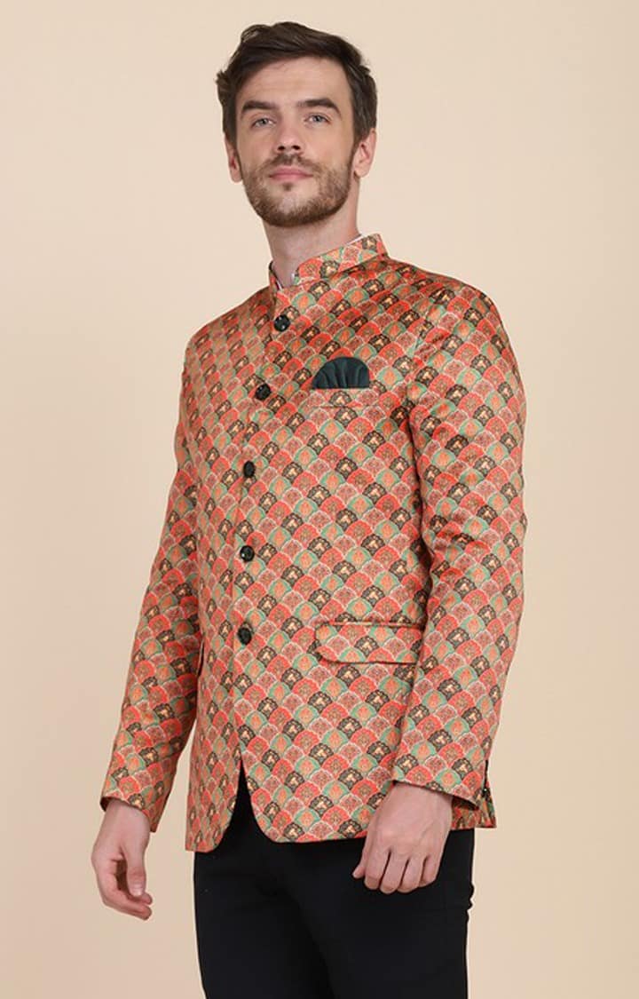 Tahvo Men Printed Bandgala Blazers view 2
