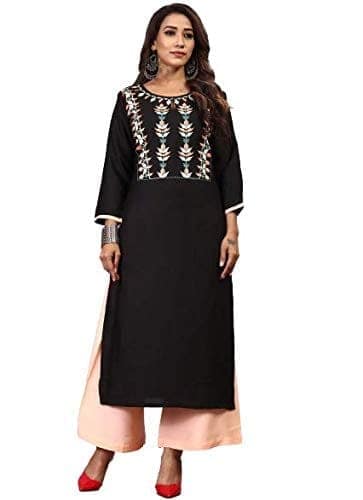 BT WITH BUY & TRY Women's Rayon Kurti Set | Kurti with Palazzo | Kurta Set for Women | Palazoo Set. view 7