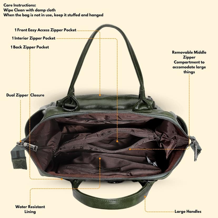 Women Handbag Pu Leather Crossbody Sling Bag Stylish Office Bag Lightweight Water Resistant Satchel Shoulder Bag With Detachable Strap view 4