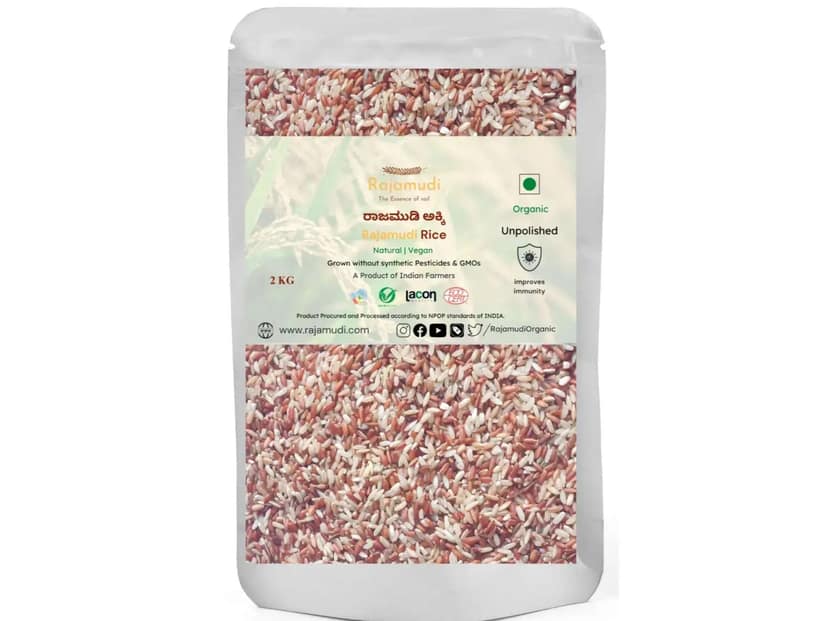 Rajamudi Organics UnPolished Rice - 2 Kilogram