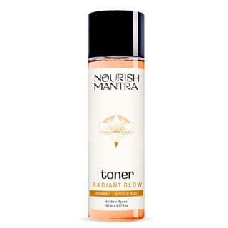 Nourish Mantra Radiant Glow Toner/ Face Toner Formulated with Vitamin C Glycolic Acid and Vitamin B5/ Glowing Skin & Pore Tightening Toner for Men & Women - 150ml