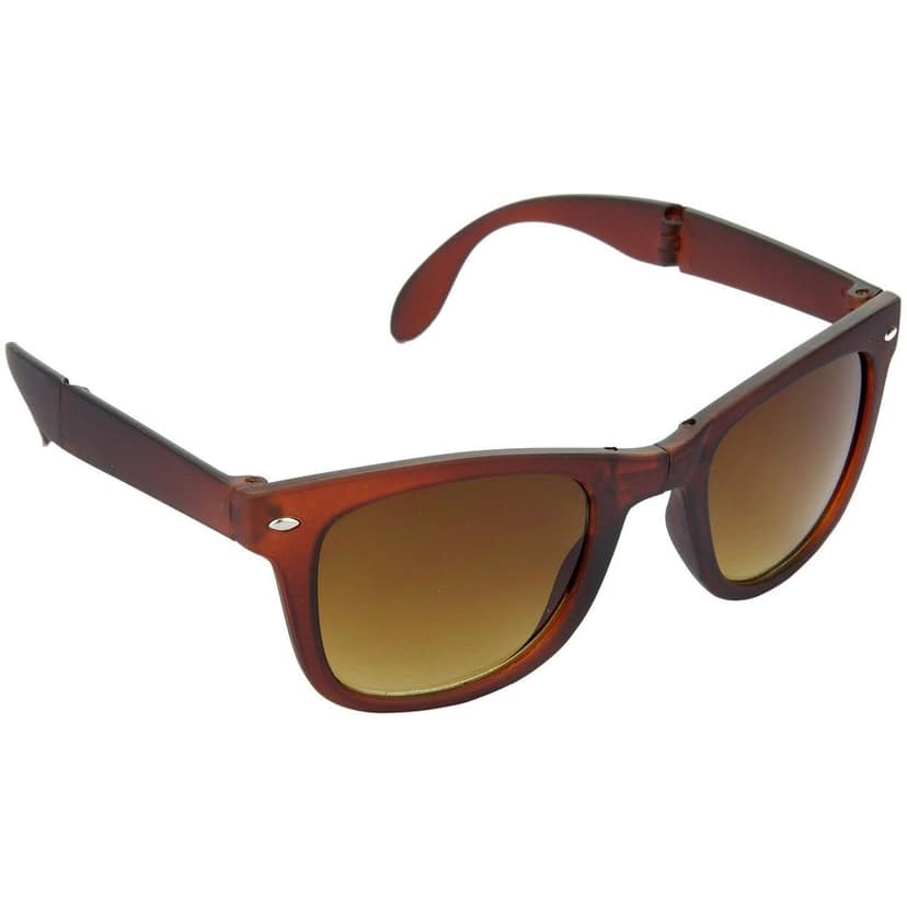 HRINKAR Men Women Boys & Girls Pilot Sunglasses Brown & Blue Frame, Brown & Grey Lens (Medium) Pack of - 2 view 6
