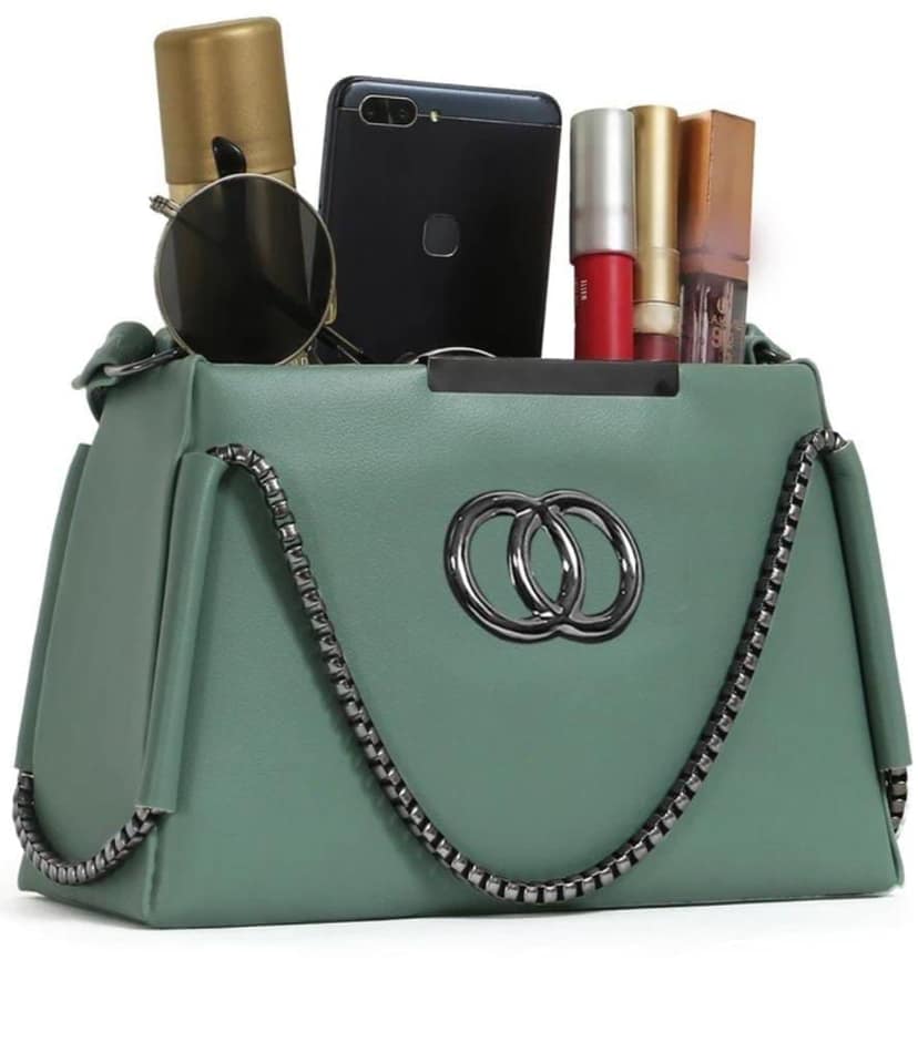 Luxury Chic Quilted Handbag – Elegant Chain Strap & Iconic Double Ring Accent view 6