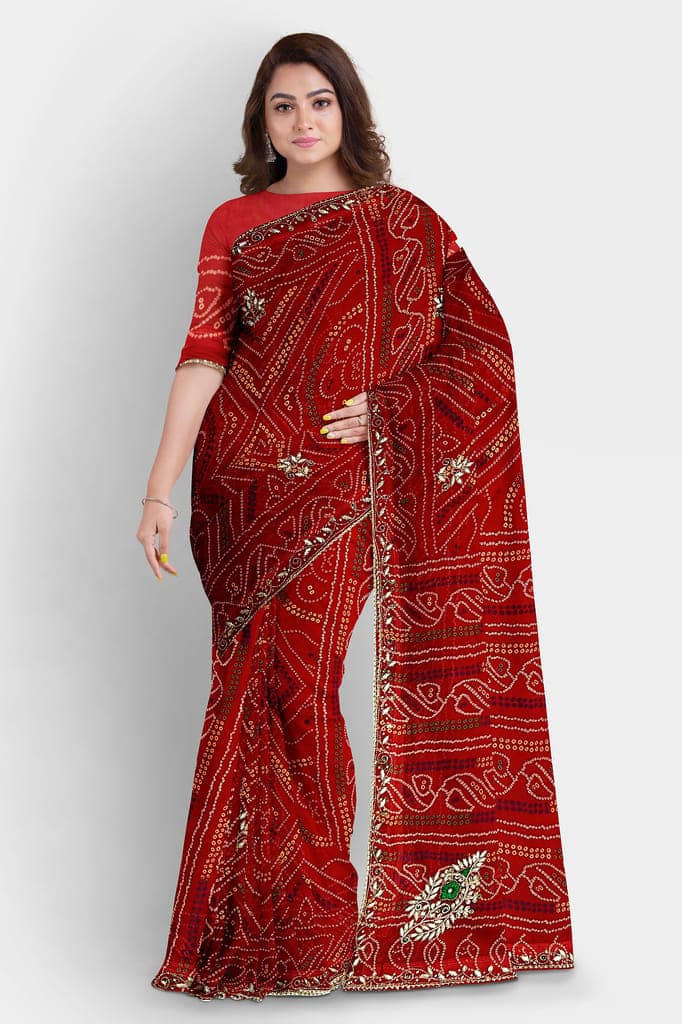 RAJASTHANI GEORGETTE CHUNRI view 4