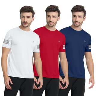 FTX Men Solid Round Neck Tshirt Pack Of 3