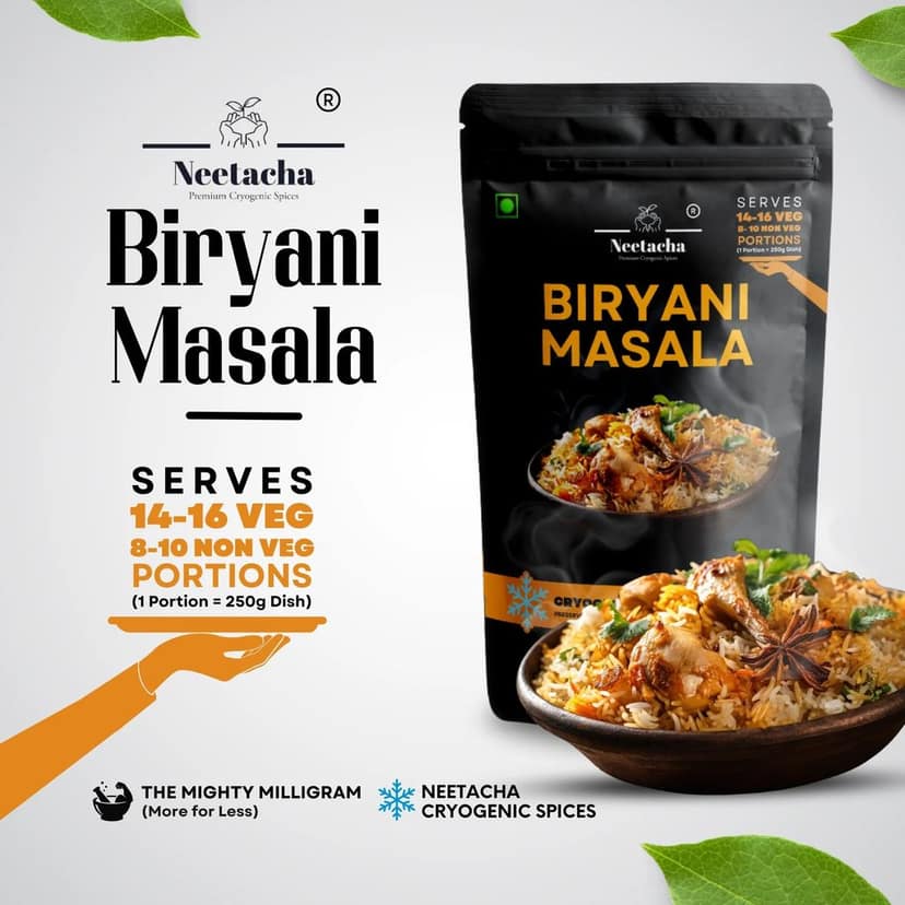NEETACHA Premium Cryogenic Biryani Masala I 50g