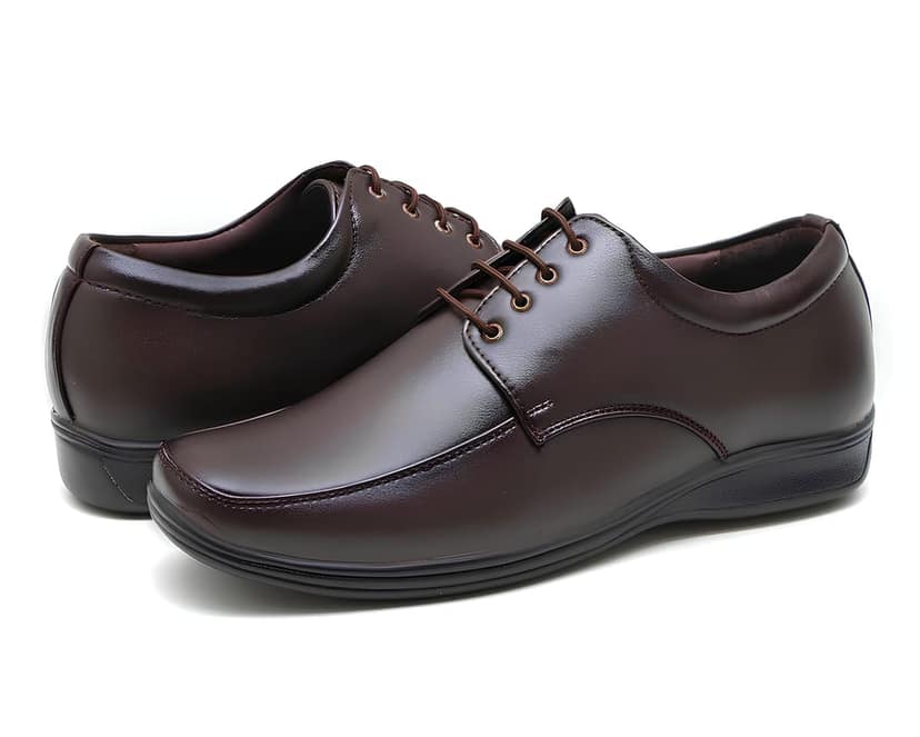 WUGO::Latest Men Brown Lace-Up Formal Shoes | Classic Office & Business Wear Footwear | Comfortable Premium Leather Shoes for Men & Boys view 4
