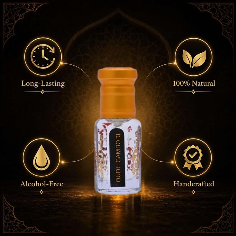 alNaqi Oudh Cambodi 6ml - Original Cambodian Agarwood, Alcohol Free Oudh Cambodi Oil, Long Lasting Luxury Perfums for Unisex, Premium Oud-Fragrances-Ittar view 4