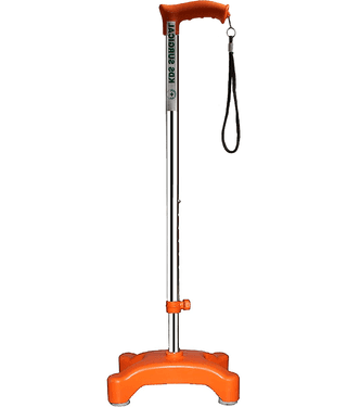 KDS SURGICAL Quadripod Croome Orange Steel Walking Sticks