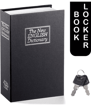 sakimo Book Locker Dictionary Stainless Steel Hidden Safe Jewellery Box/Cash Locker for Home and Office (18 x 12 x 5.5 cm)