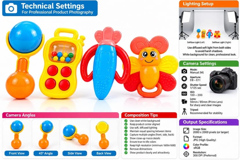 KTRS Enterprise Baby Rattle Toy Set for Infants, 4-Piece Multicolour Sensory Toys with Ball Rattle, Bead Rattle, Textured Teether and Butterfly Toy view 5