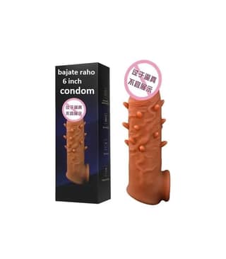 BAJATE RAHO Dragon Condome For Men 6 inch dotted Durable Size Skin Friendly Silicone Comfortable Ultra Soft Long Lasted Extra size