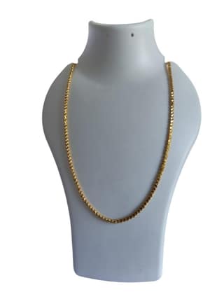 "Gold Plated Traditional Indian Chain Necklace for Men and Women"