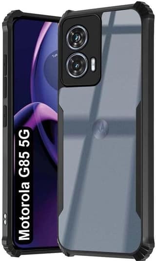 PLUGTECH Slim Shockproof Case | Matte Black Soft | Drop Protection | Precise Cutouts | Premium Mobile Cover for Moto G85