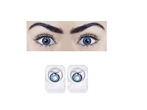 DARK AQUA BLUE MD SPARKLE MONTHLY COLOR CONTACT LENS WITH CASE,LENS HOLDER AND 60ML SOLUTION (PACK OF 1 PAIR) view 2